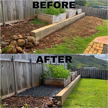 Hybrid Sons - before and after - Lawn Services Near Me