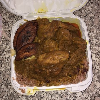 Kingston Arbor - Curry chicken with rice and peas and plantains - New American Near Me - Hyattsville, Maryland
