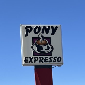 Pony Expresso - Street sign - Breakfast & Brunch Near Me - Riverton, Wyoming