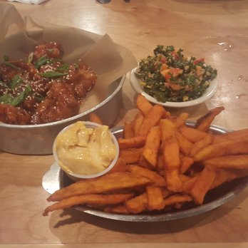 Seva Restaurant - Legendary General Tsao cauliflower, peanut kale salad, and crowd pleasing yam fries. - Vegetarian Near Me - Ann Arbor, Michigan Seva Restaurant - Legendary General Tsao cauliflower, peanut kale salad, and crowd pleasing yam fries. - Vegetarian Near Me - Ann Arbor, Michigan