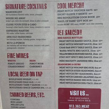 Meat Mitch Barbeque - Drink Menu (10/2026) - Barbeque Near Me - Kansas City, Missouri Meat Mitch Barbeque - Drink Menu (10/2026) - Barbeque Near Me - Kansas City, Missouri