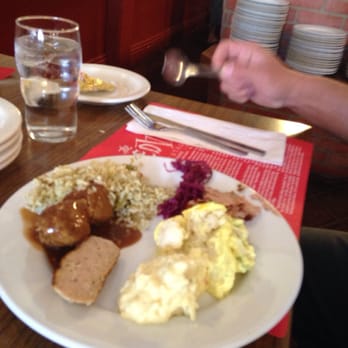 Red Viking Restaurant - Smorgasbord-potato salad, red cabbage, rice, meatballs. - Breakfast & Brunch Near Me - Solvang, California Red Viking Restaurant - Smorgasbord-potato salad, red cabbage, rice, meatballs. - Breakfast & Brunch Near Me - Solvang, California