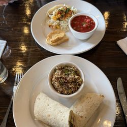 Katharine & Company - Quinoa with Apricots and Pine Nuts Fish Taco