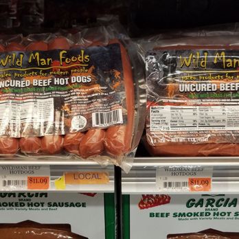 Ward's Supermarket - These local made hot dogs looked interesting, but $12.00 for a package of skinless hot dogs is a bit too much. - Grocery Near Me - Gainesville, Florida