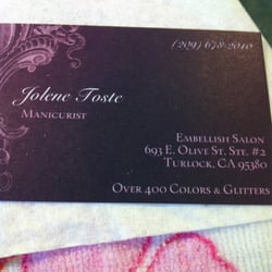 Embellish Salon - Jolene's card
