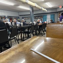 Main seating /dining area, excited diners. Main seating /dining area, excited diners.