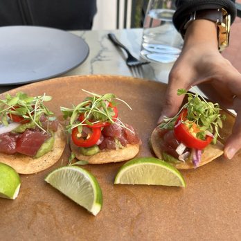 The Knock - Ahi tuna tostada - New American Near Me - Santa Barbara, California The Knock - Ahi tuna tostada - New American Near Me - Santa Barbara, California