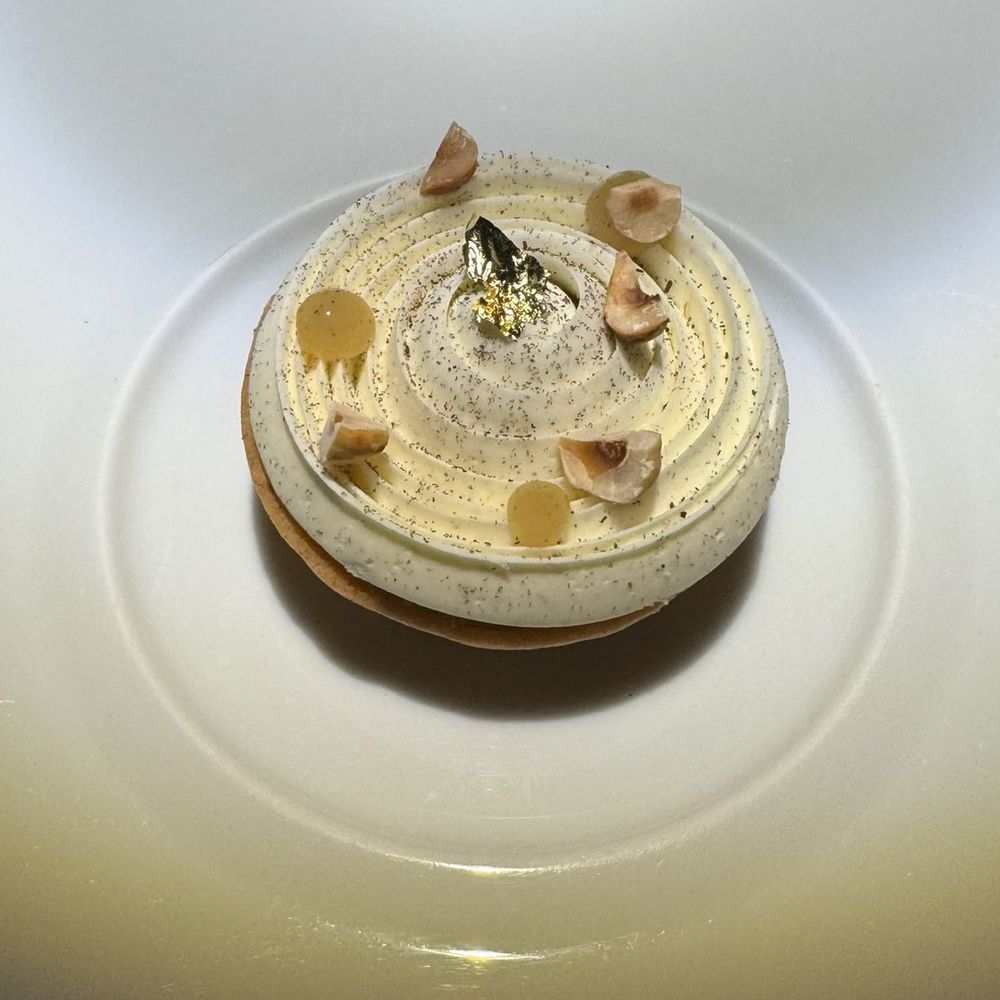 Table Culture Provisions - Milk & White Chocolate Tartlet with Pear Compote (Feb 2024) - New American Near Me - Petaluma, California Table Culture Provisions - Milk & White Chocolate Tartlet with Pear Compote (Feb 2024) - New American Near Me - Petaluma, California