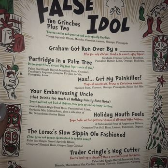False Idol - Drink menu - Cocktail Bars Near Me - San Diego, California