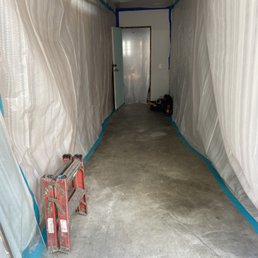 Air tight poly tunnel through the garage