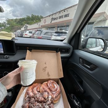 Jitters Coffee House - Couple cinnamon rolls, fritter & Honey Bee Cold Brew for the road. Not all for me! - Coffee & Tea Near Me - Millersburg, Ohio Jitters Coffee House - Couple cinnamon rolls, fritter & Honey Bee Cold Brew for the road. Not all for me! - Coffee & Tea Near Me - Millersburg, Ohio