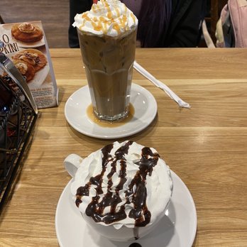 Broken Yolk Cafe - Messy caramel latte (iced), hot messy mocha latte - American Near Me - Glendora, California Broken Yolk Cafe - Messy caramel latte (iced), hot messy mocha latte - American Near Me - Glendora, California