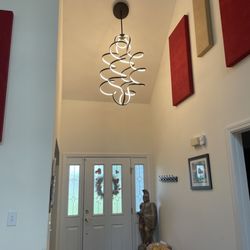 Connecticut Lighting Centers - New Chandelier in entry way