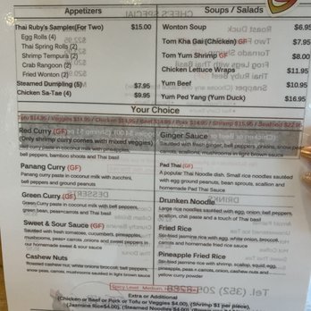 Thai Ruby - Menu - Thai Near Me - The Villages, Florida