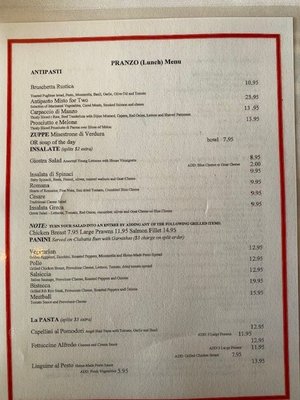 Menu photo 8 Caffe Giostra Petaluma, CA