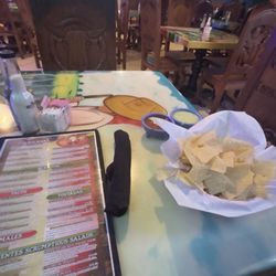 Las Fuentes Mexican Restaurant - Somerville - Menu and chips and salsa
