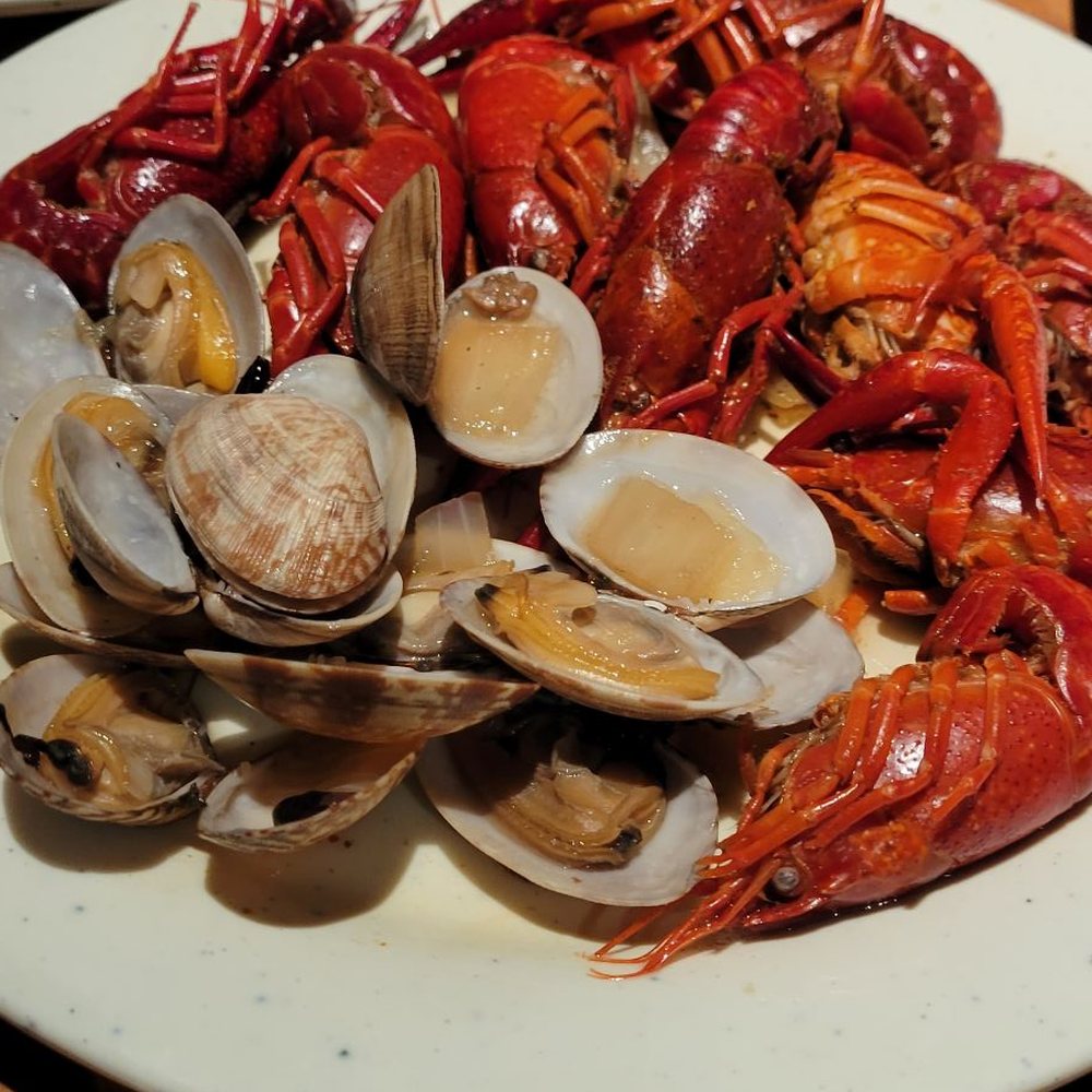 Crawfish and clam