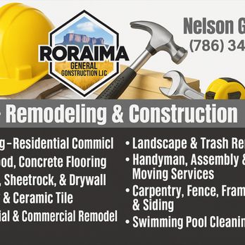 Roraima General Construction - Bussines card - Handyman Near Me - Bixby, Oklahoma Roraima General Construction - Bussines card - Handyman Near Me - Bixby, Oklahoma