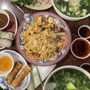 Pho Thanh - House fried rice, spring rolls, egg rolls, 2 veggie pho - Vietnamese Near Me - Phoenix, Arizona