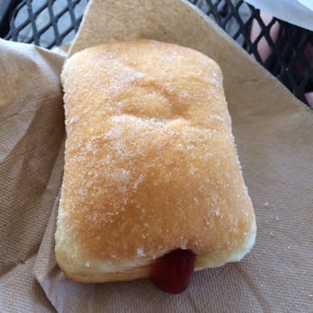 Tex Drive In - Malasada with guava filling - Fast Food Near Me - Honokaa, Hawaii