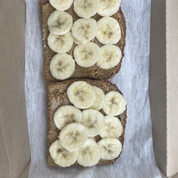 Robust Cafe - Almond Butter Sprouted Bread with Banana, Honey & Cinnamon - Breakfast & Brunch Near Me - Leominster, Massachusetts Robust Cafe - Almond Butter Sprouted Bread with Banana, Honey & Cinnamon - Breakfast & Brunch Near Me - Leominster, Massachusetts