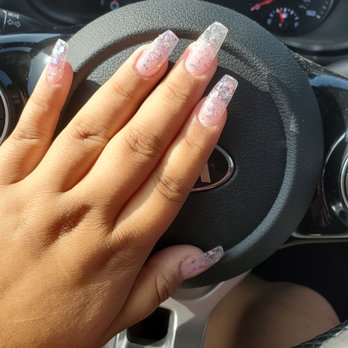 Enchanted Nail Salon - The new set i liked before I started having a reaction - Nail Salons Near Me - Orange, California