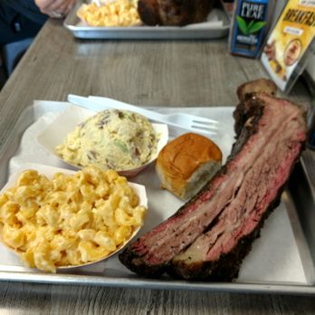 The Rib Shack - Potato Salad, Mac and Cheese, roll, and the famous Rib Shack Beef Rib. - Barbeque Near Me - Fallbrook, California