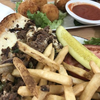 EC Diner - Fried Mac and Cheese appetizer and Philly cheesesteak with crab and French fries - American Near Me - Ellicott City, Maryland EC Diner - Fried Mac and Cheese appetizer and Philly cheesesteak with crab and French fries - American Near Me - Ellicott City, Maryland
