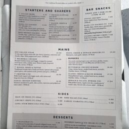 Menu, circa Oct 2025.