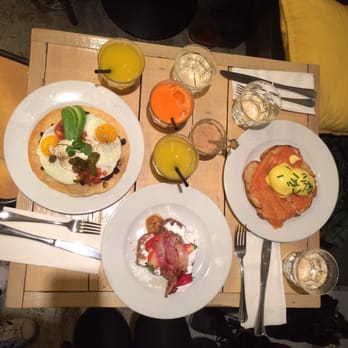 Bakers & Roasters - Salmon to the right, banana nut toast on the bottom, huevos rancheros on left - Breakfast & Brunch Near Me - Amsterdam, New Hampshire Bakers & Roasters - Salmon to the right, banana nut toast on the bottom, huevos rancheros on left - Breakfast & Brunch Near Me - Amsterdam, New Hampshire