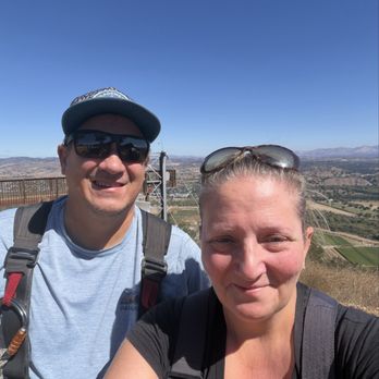 Highline Adventures - Me and hubby after I survived the first zip line - Ziplining Near Me - Buellton, California
