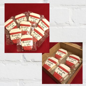 Whisk & A Spoon - "Missed you a latte" sugar cookies - Bakeries Near Me Whisk & A Spoon - "Missed you a latte" sugar cookies - Bakeries Near Me