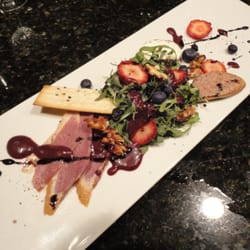 Tarragon Catering - Smoked Duck Breast Salad w/ Strawberries in a Blueberry Balsamic Vinaigrette