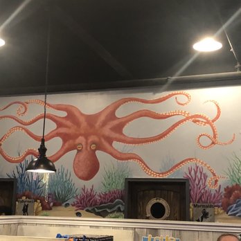 Captain Brad's Coastal Kitchen - Mural inside - Seafood Near Me - Tomball, Texas