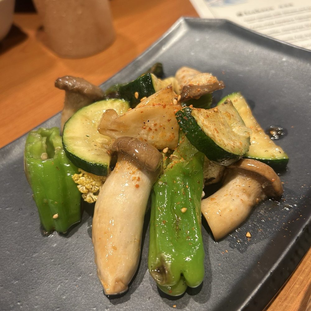 Homareya - charcoal veggies (so good ordered twice) - Izakaya Near Me - Long Beach, California