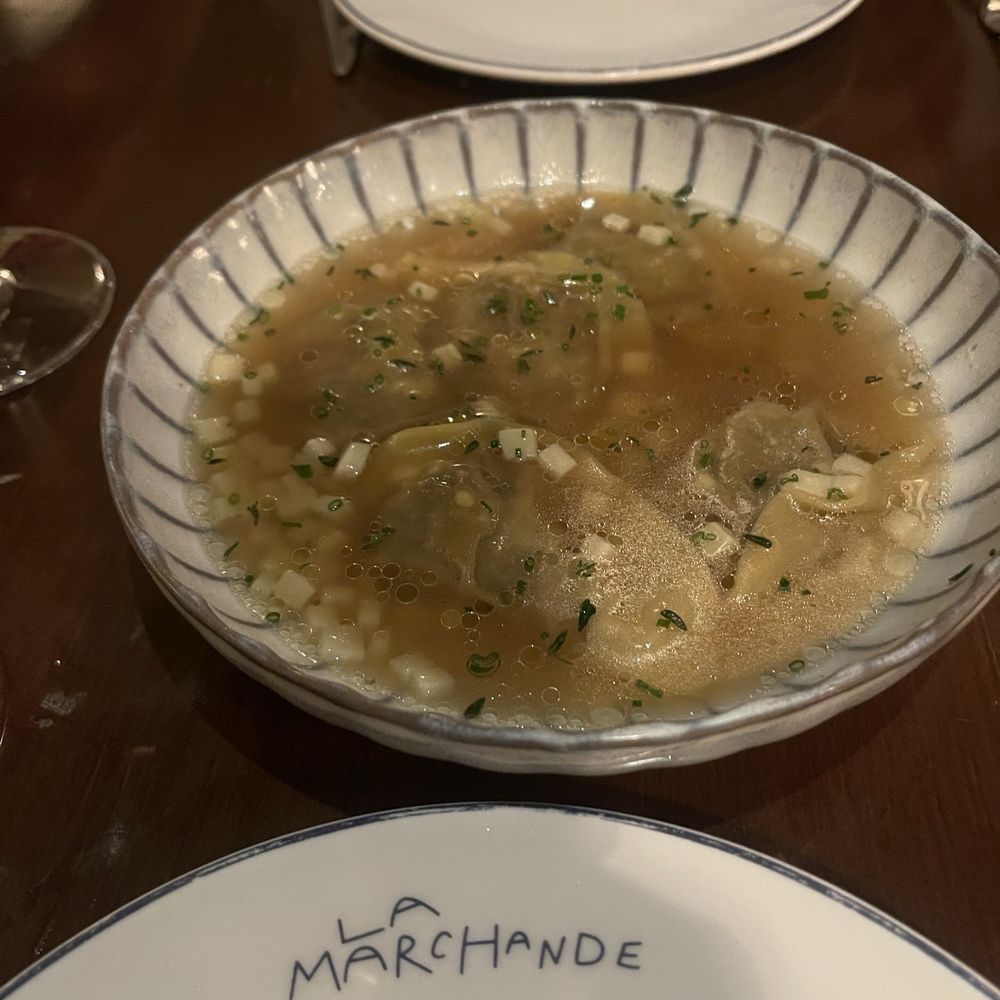 La Marchande - French Onion Soup Dumpling - French Near Me - New York, New York La Marchande - French Onion Soup Dumpling - French Near Me - New York, New York
