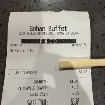 Gohan A.Y.C.E Buffet  - Buffets Near Me - Tracy, California