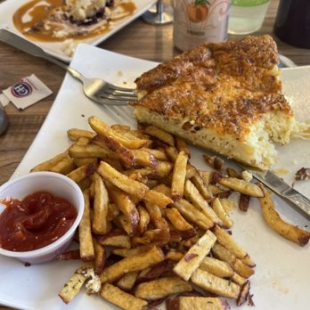 Le French Cafe - Quiche Lorraine French fries and blueberry confitis - Breakfast & Brunch Near Me - Boulder, Colorado Le French Cafe - Quiche Lorraine French fries and blueberry confitis - Breakfast & Brunch Near Me - Boulder, Colorado