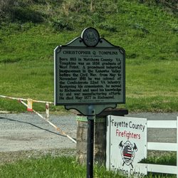Christopher Q. Tompkins / Gauley Mount Historical Marker - Christopher Q. Tompkins / Gauley Mount Historical Marker