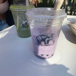 Boba Guys -Topanga Village - Ube and strawberry matcha boba!!