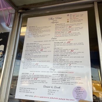Thai Time - menu - Food Trucks Near Me - Austin, Texas
