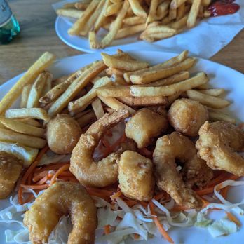 The City Fish - 4 prawn and 4 scallop plate - Sandwiches Near Me - Cupertino, California The City Fish - 4 prawn and 4 scallop plate - Sandwiches Near Me - Cupertino, California