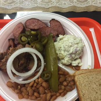 Holy Smokes BBQ - Brisket, Sausage, Two Sides, and a Drink for $7.99. - Barbeque Near Me - Spicewood, Texas Holy Smokes BBQ - Brisket, Sausage, Two Sides, and a Drink for $7.99. - Barbeque Near Me - Spicewood, Texas
