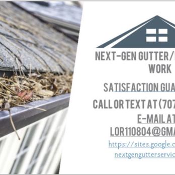NEXT-GEN Gutter Service Cleaning Plus Yard Work. - Business Card front side - Gutter Services Near Me NEXT-GEN Gutter Service Cleaning Plus Yard Work. - Business Card front side - Gutter Services Near Me