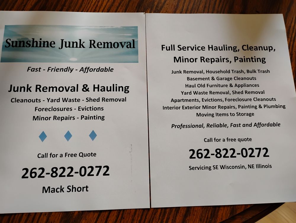 Slide of Sunshine Junk Removal