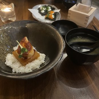 M Tempura - Sea Bass and Miso soup - Japanese Near Me - Durham, North Carolina