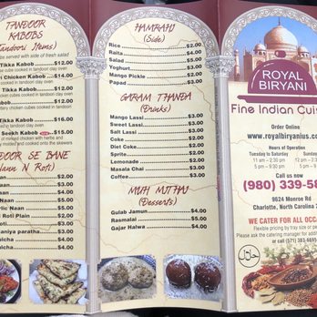 Royal Biryani - Menu - Indian Near Me - Charlotte, North Carolina Royal Biryani - Menu - Indian Near Me - Charlotte, North Carolina
