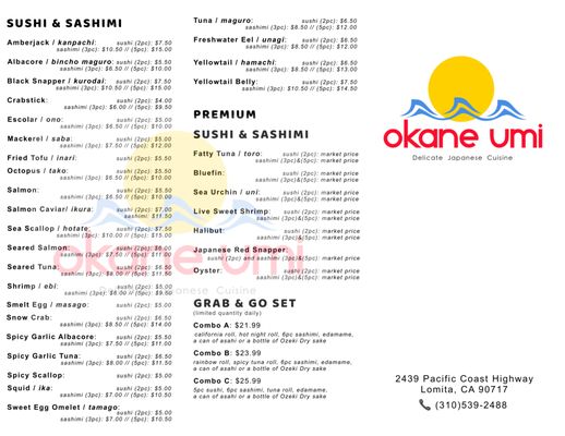 Menu photo 7 Okane Umi Lomita, CA Menu photo 7 Okane Umi Lomita, CA