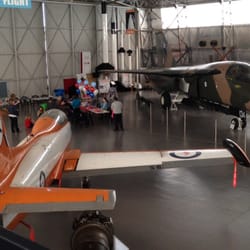 Aviation Museum SA Inc - View of the F-111 plane and a kids birthday party in the museum