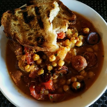Trust - Shrimp+Sausage | Andouille | Garbanzo Beans | Tomato | Herb Butter | Grilled Bread - New American Near Me - San Diego, California